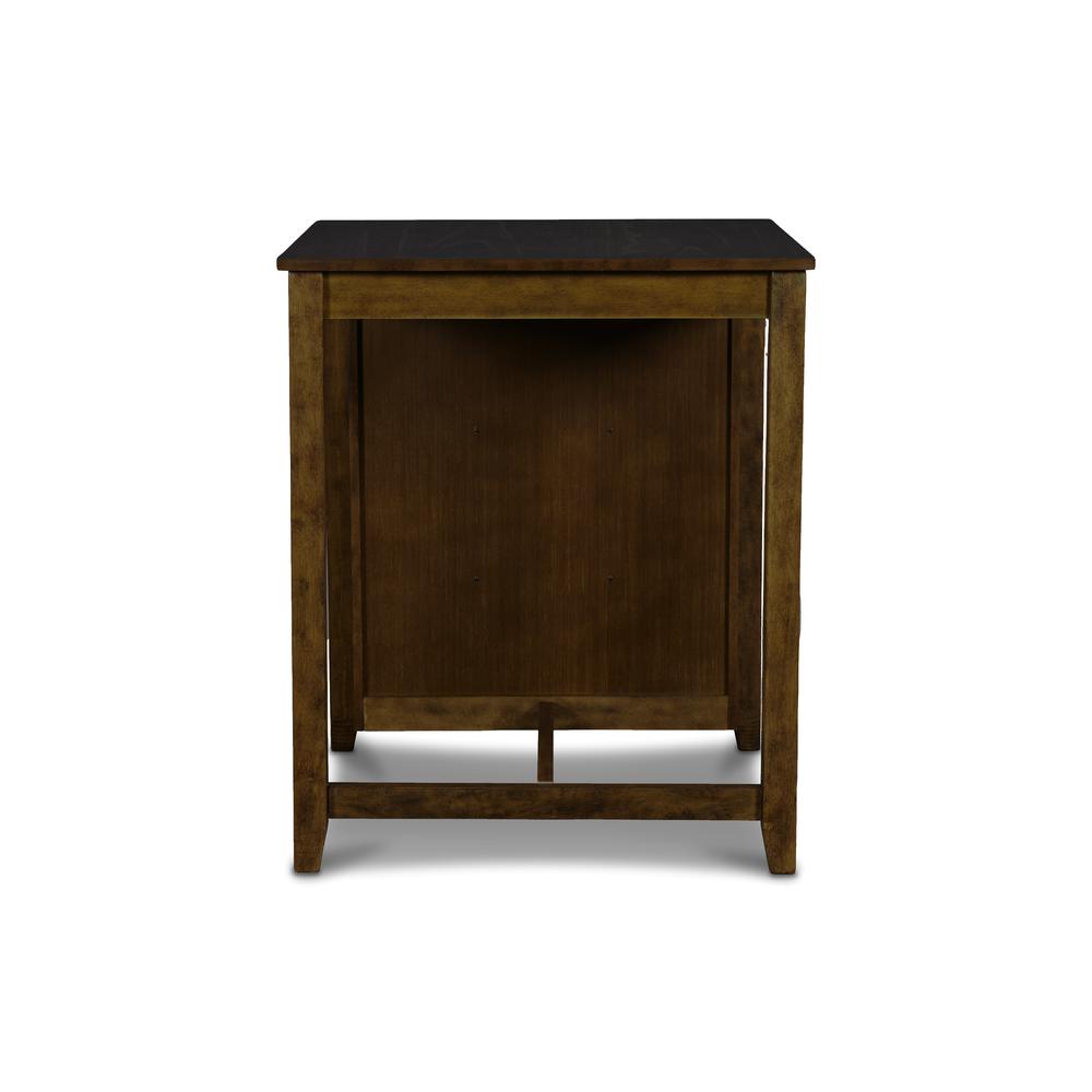 Furniture Gia Solid Wood Counter Table  2 Chairs in Brown. Picture 10