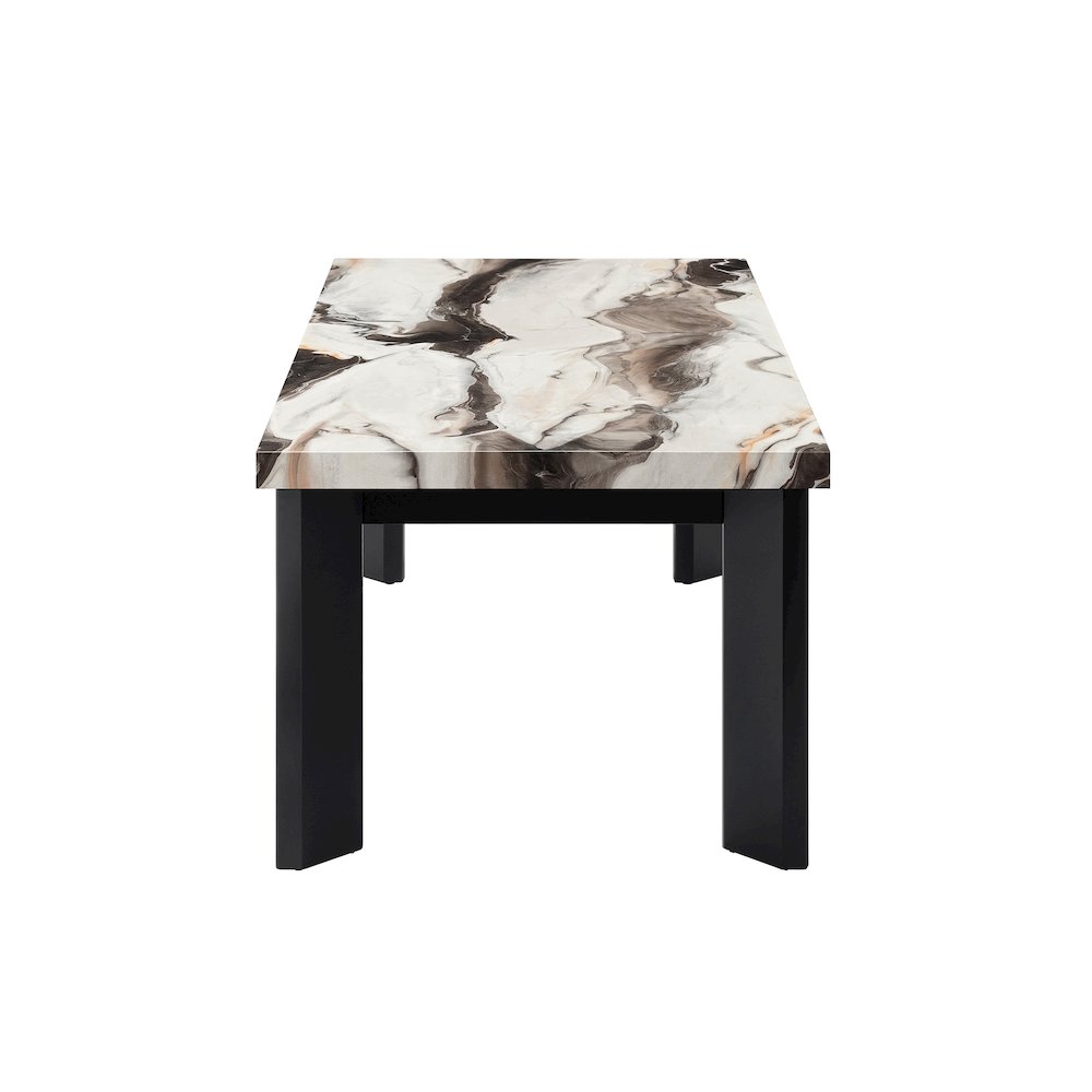 Strata 3-Piece Wood Occasional Table Set in Brown/White. Picture 6