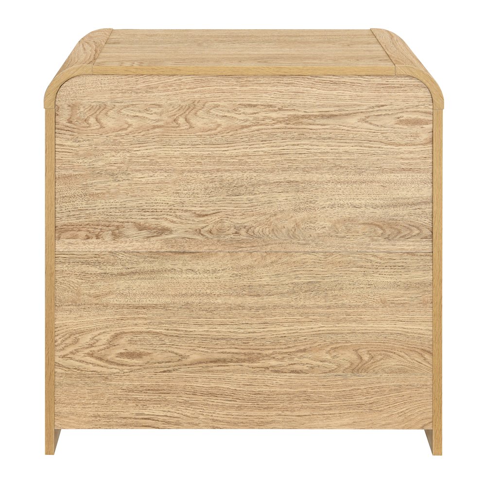 Mara Wood 2-Drawer End Table in Natural/Beige. Picture 4