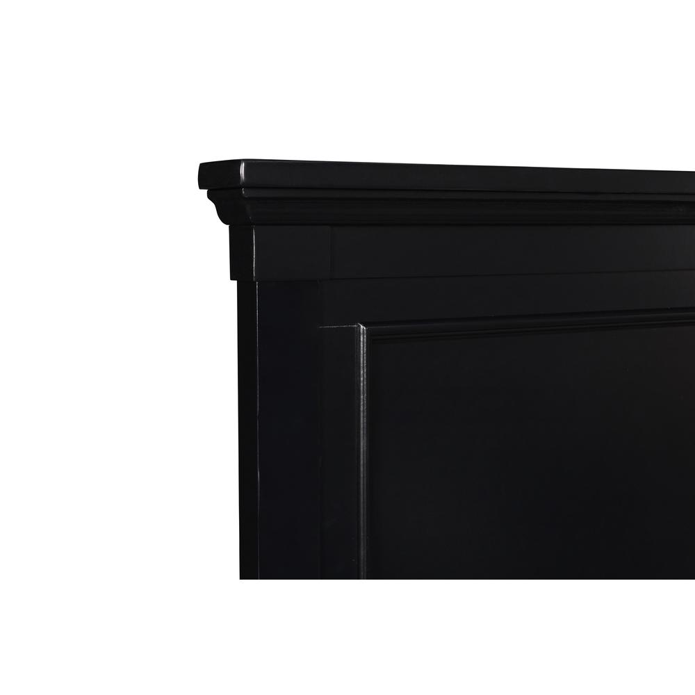 Furniture Tamarack Solid Wood King Panel Bed in Black. Picture 5