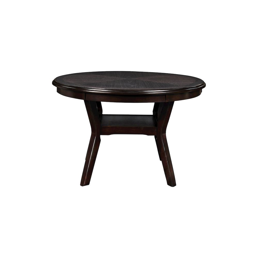 Gia 5-Piece 47" Wood Round Dining Set, Ebony. Picture 4