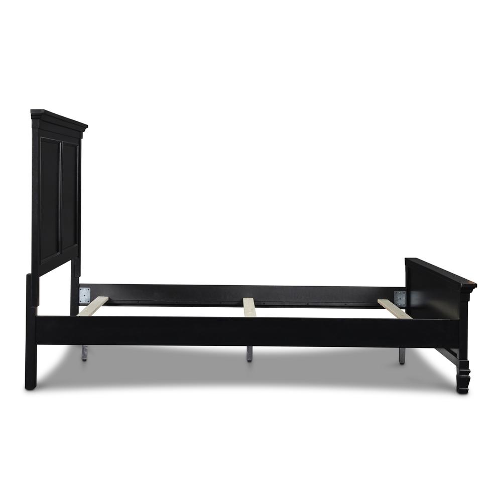 Furniture Tamarack Contemporary Solid Wood 4/6 Full Bed in Black. Picture 4