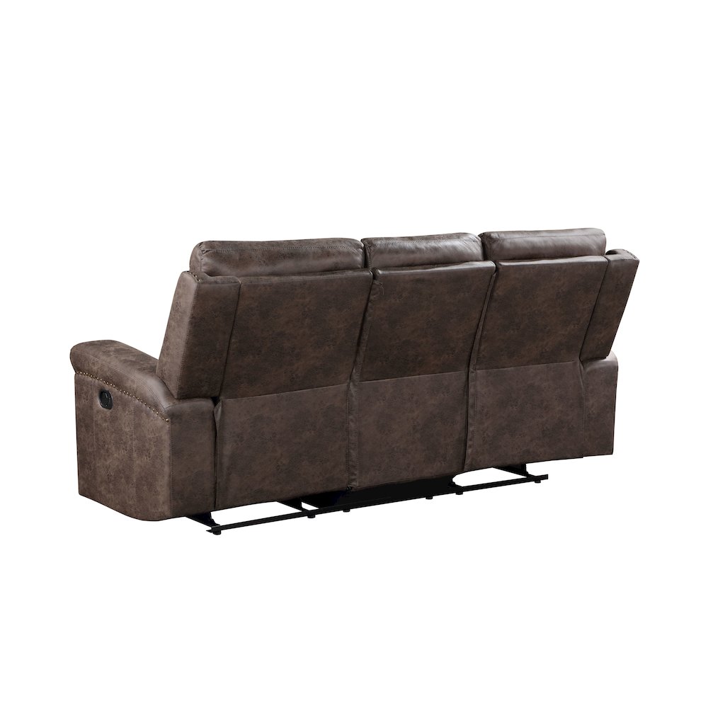 Quade 2-Piece Fabric Upholstered Manual Sofa And Loveseat Set, Mocha Brown. Picture 12