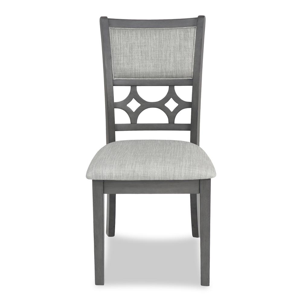 Furniture Mitchell 5-Piece Transitional Wood Dining Set in Gray. Picture 8