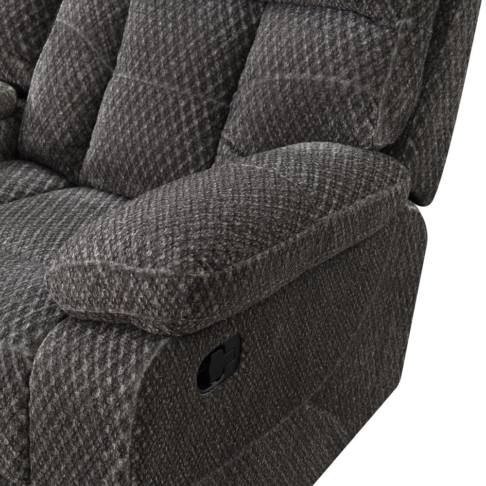 Bravo Console Loveseat W/ Dual Recliners-Charcoal. Picture 5