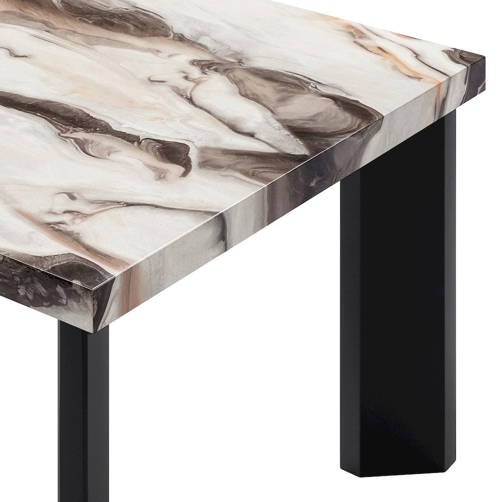 Strata 3-Piece Wood Occasional Table Set in Brown/White. Picture 7