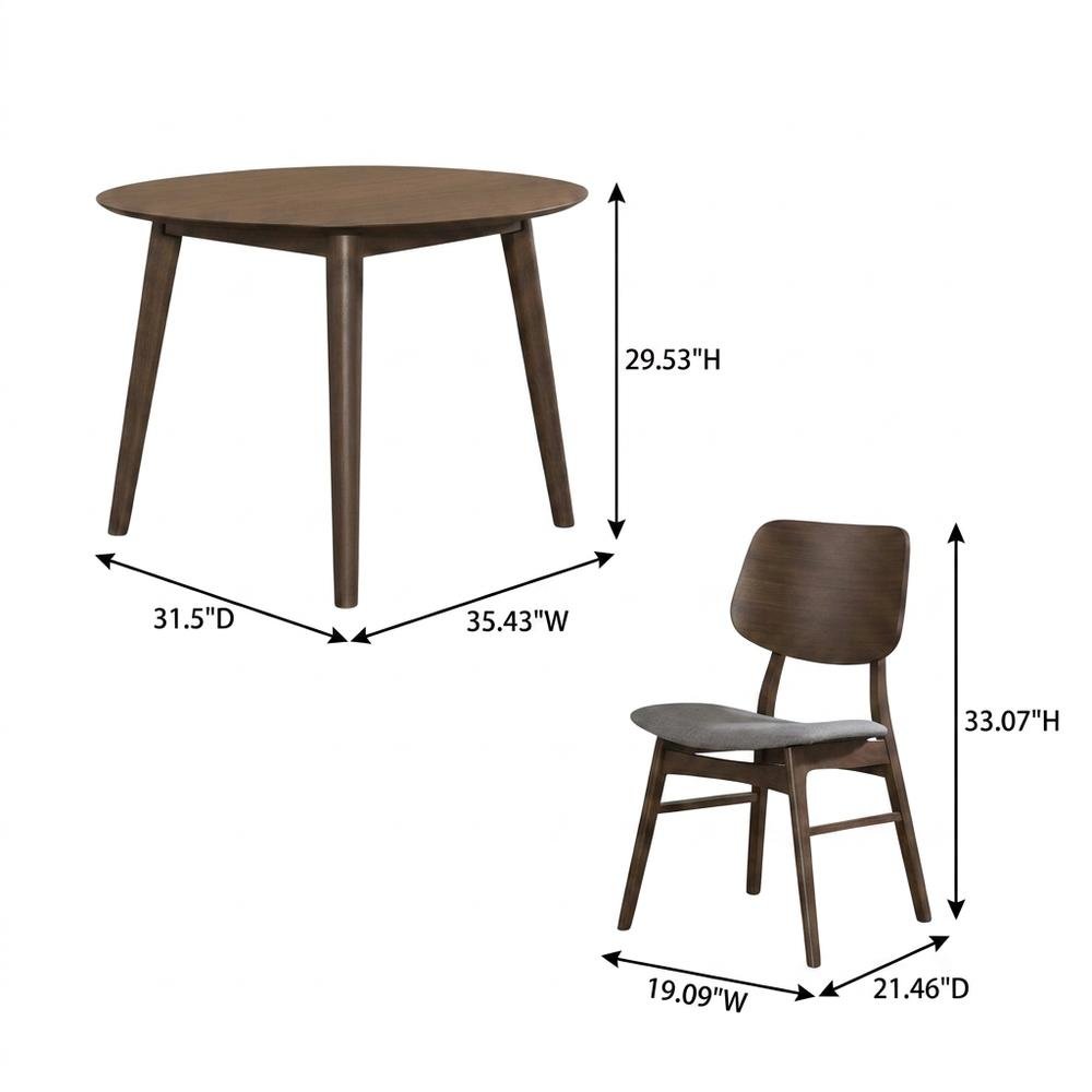 Dark Gray & Walnut 3-Piece Corner Table Set with Modern Design. Picture 6