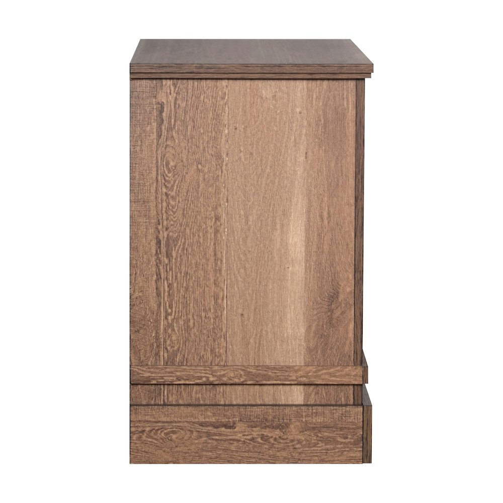 Coventry Hall 4Pc Wood Queen Bedroom Set, Nightstand in Pecan. Picture 14