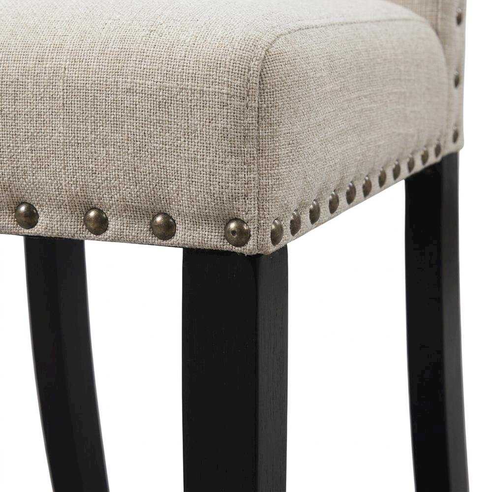 Solid Wood Dining Chairs for Kitchen Table and Dining Room, Beige, Set of 6. Picture 6