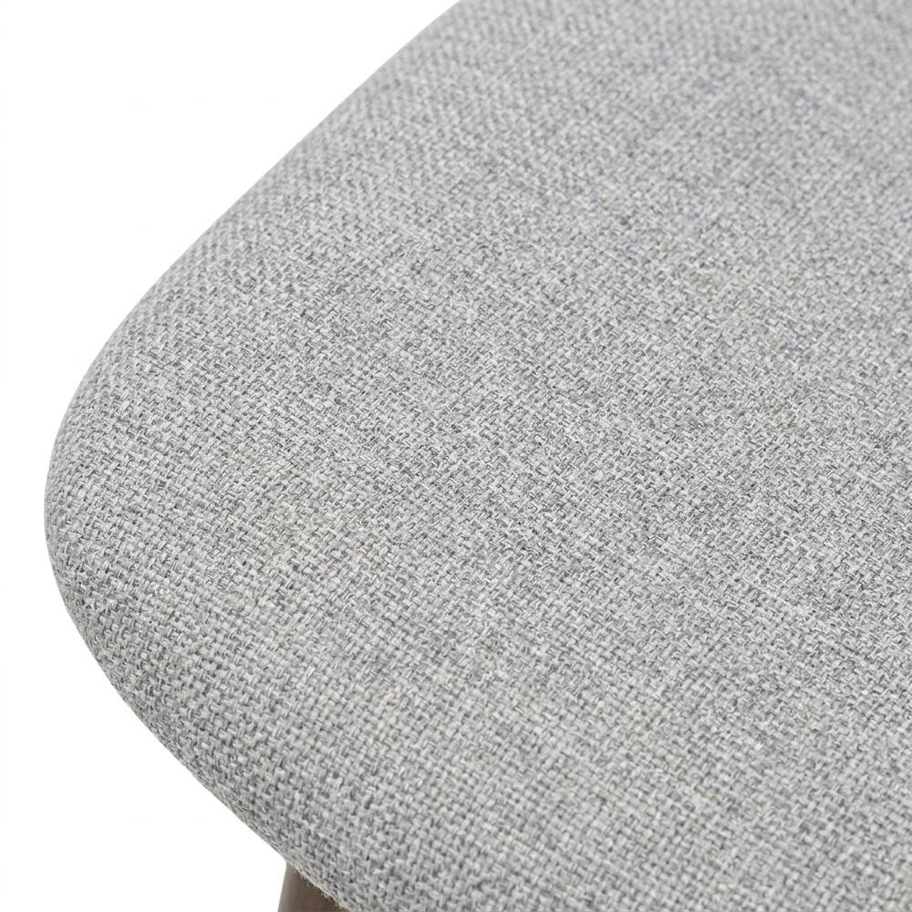 Solid Wood Upholstered Dining Chairs, Dark Gray, Set of 6. Picture 7