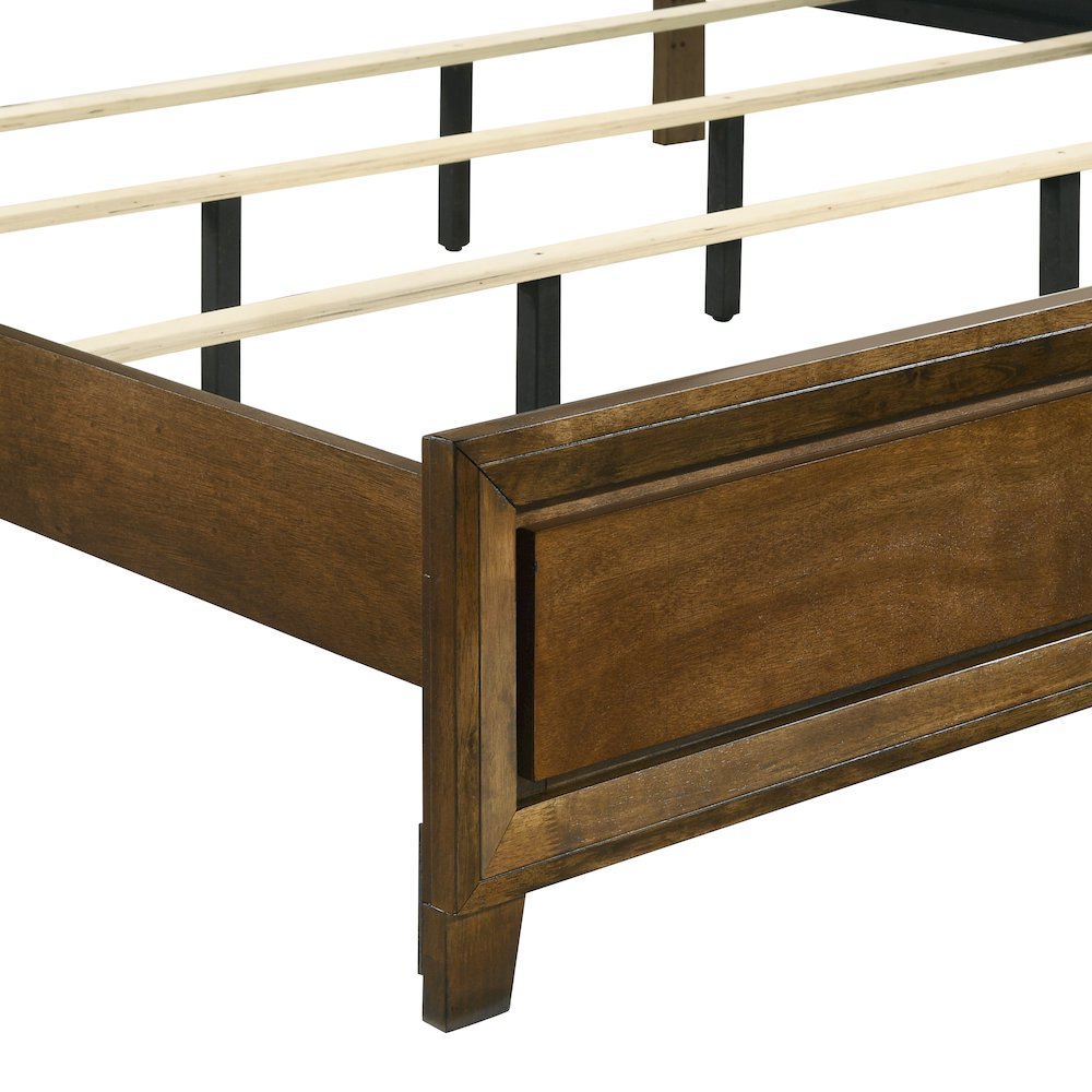Ballard Wood California King Panel Bed in Walnut Brown. Picture 5