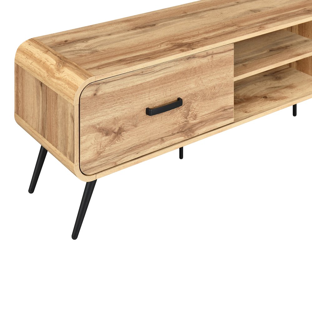 Rowan Wood Low Profile TV Console in Natural/Beige. Picture 5