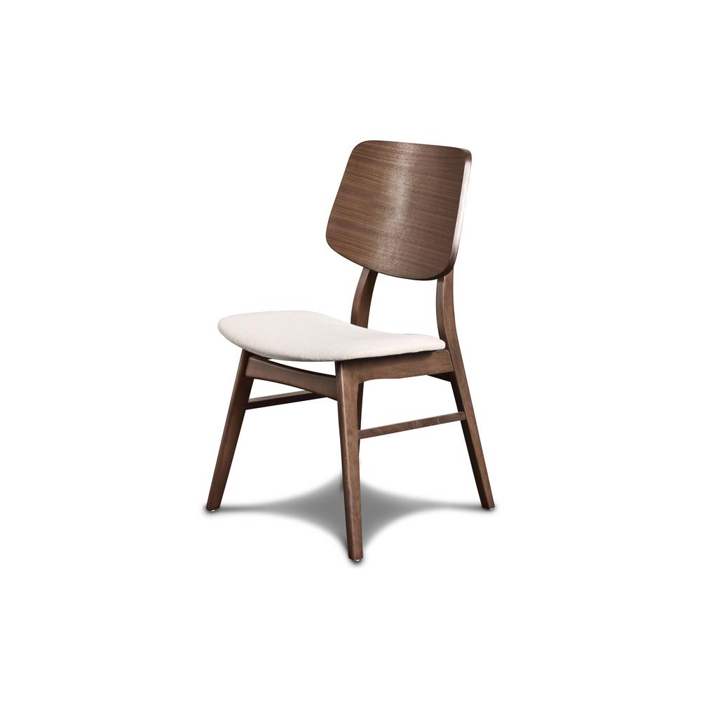 Furniture Oscar Solid Wood Dining Chair in Walnut (Set of 2). Picture 2