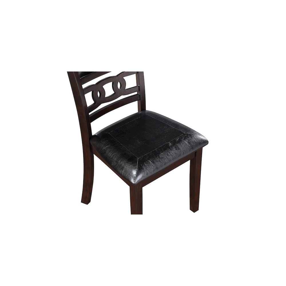 Gia 5-Piece 60" Wood Rectangular Dining Set with 4 Chairs in Ebony. Picture 5
