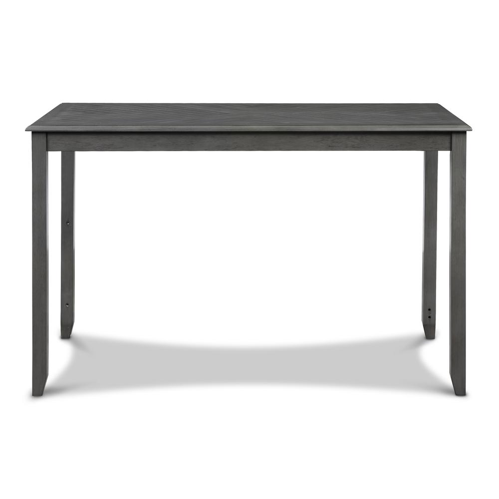 Amy 5-pc Wood Rectangle Counter Set with 4 Chairs in Gray. Picture 8