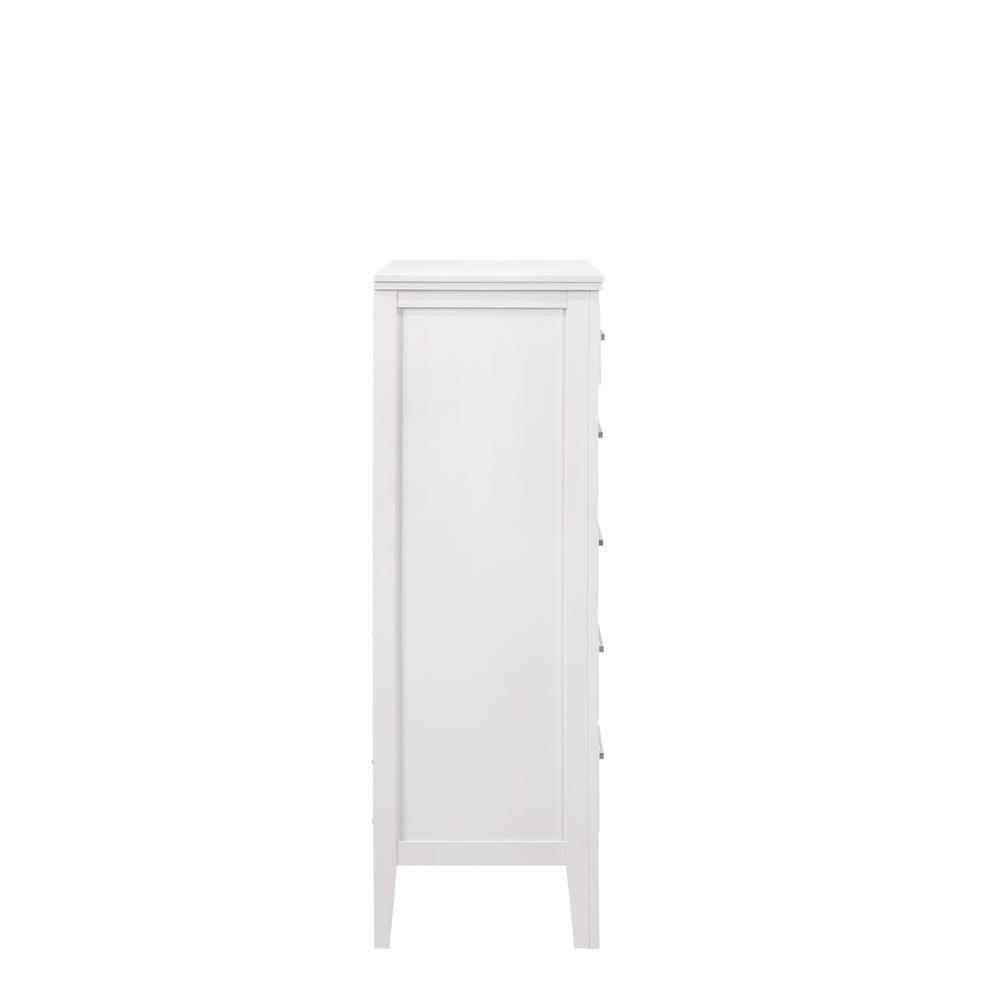 Furniture Andover Transitional Solid Wood Chest in White. Picture 4