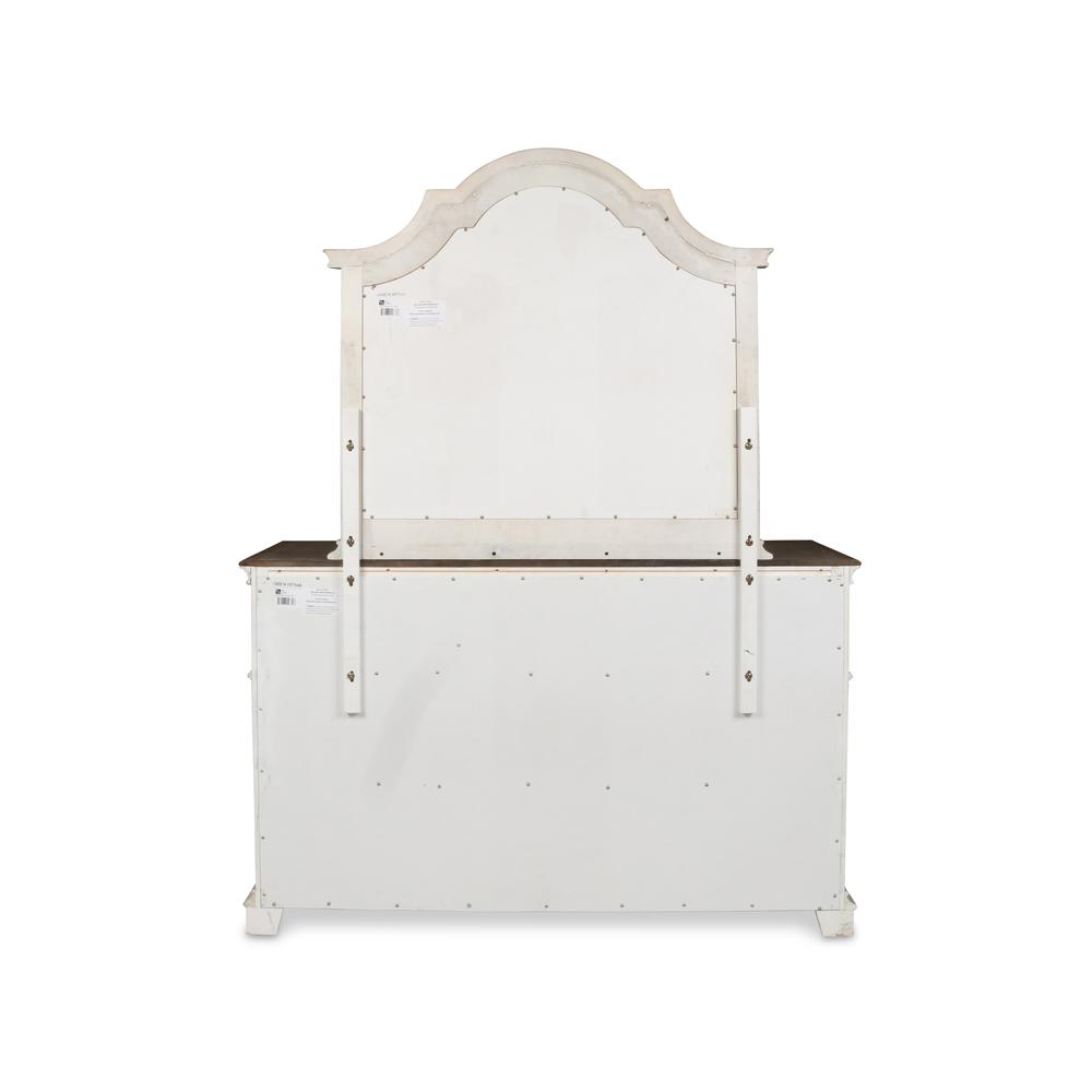 Furniture Anastasia 7-Drawer Solid Wood Dresser in Antique White. Picture 7