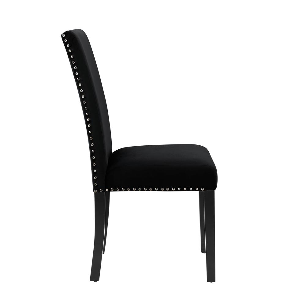 Celeste Black Wood Upholstered Dining Chair (Set of 6). Picture 4