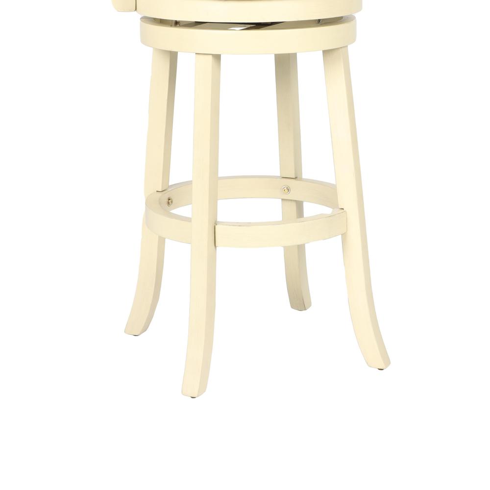York White Solid Wood Swivel Bar Stool (Set of 2). Picture 7