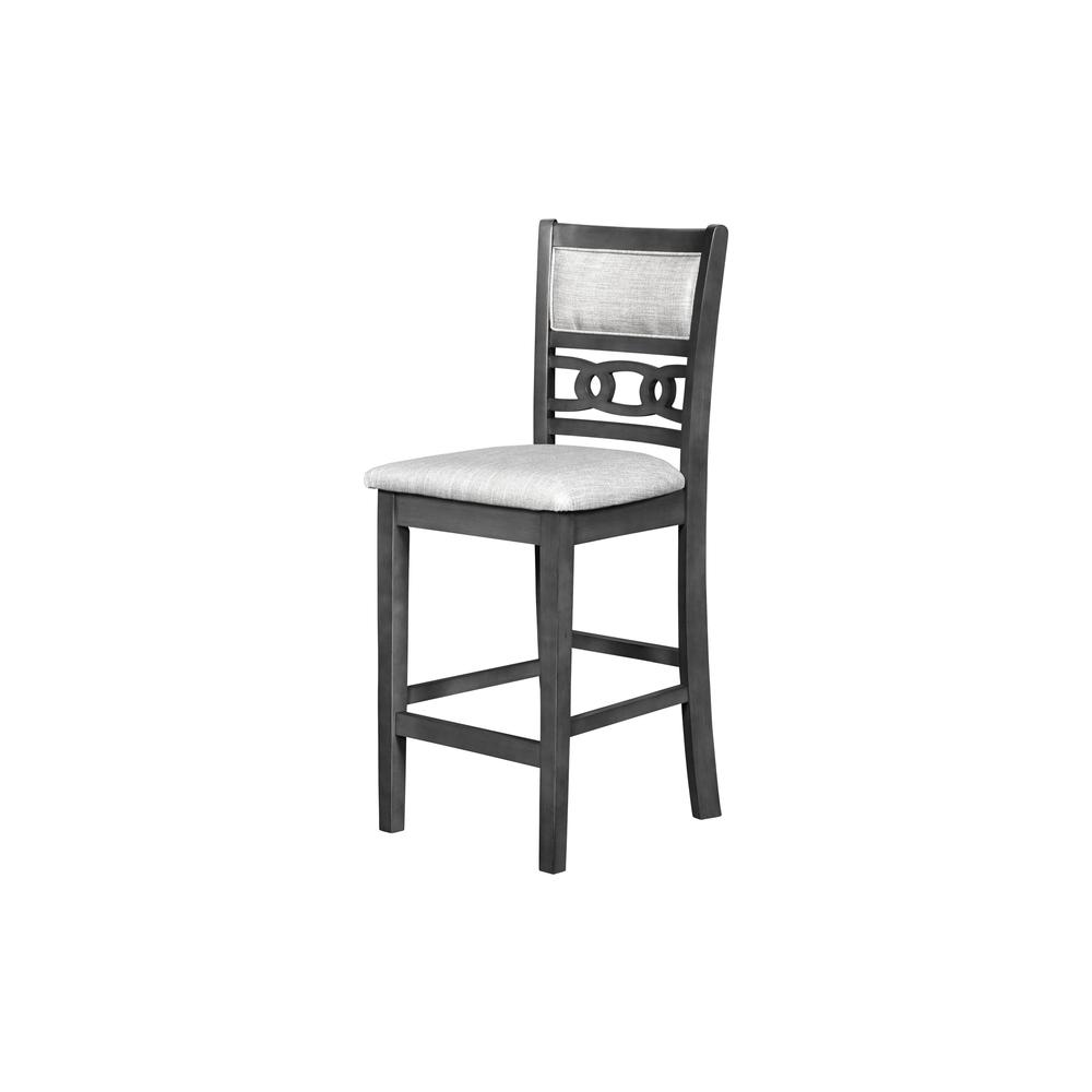 Gia Gray Wood Counter Chair with Fabric Seat (Set of 4). Picture 2