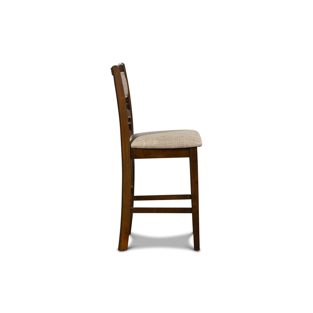 Gia Cherry Wood Counter Chair with Fabric Seat (Set of 4). Picture 4
