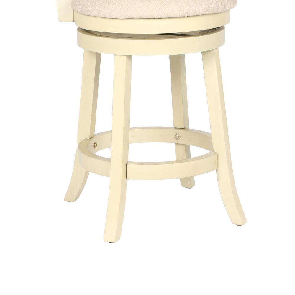 York White Solid Wood Swivel Counter Stool (Set of 2). Picture 6