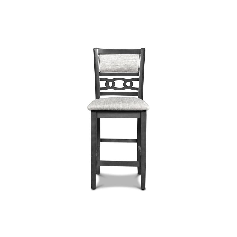 Gia Gray Wood Counter Chair with Fabric Seat (Set of 4). Picture 3