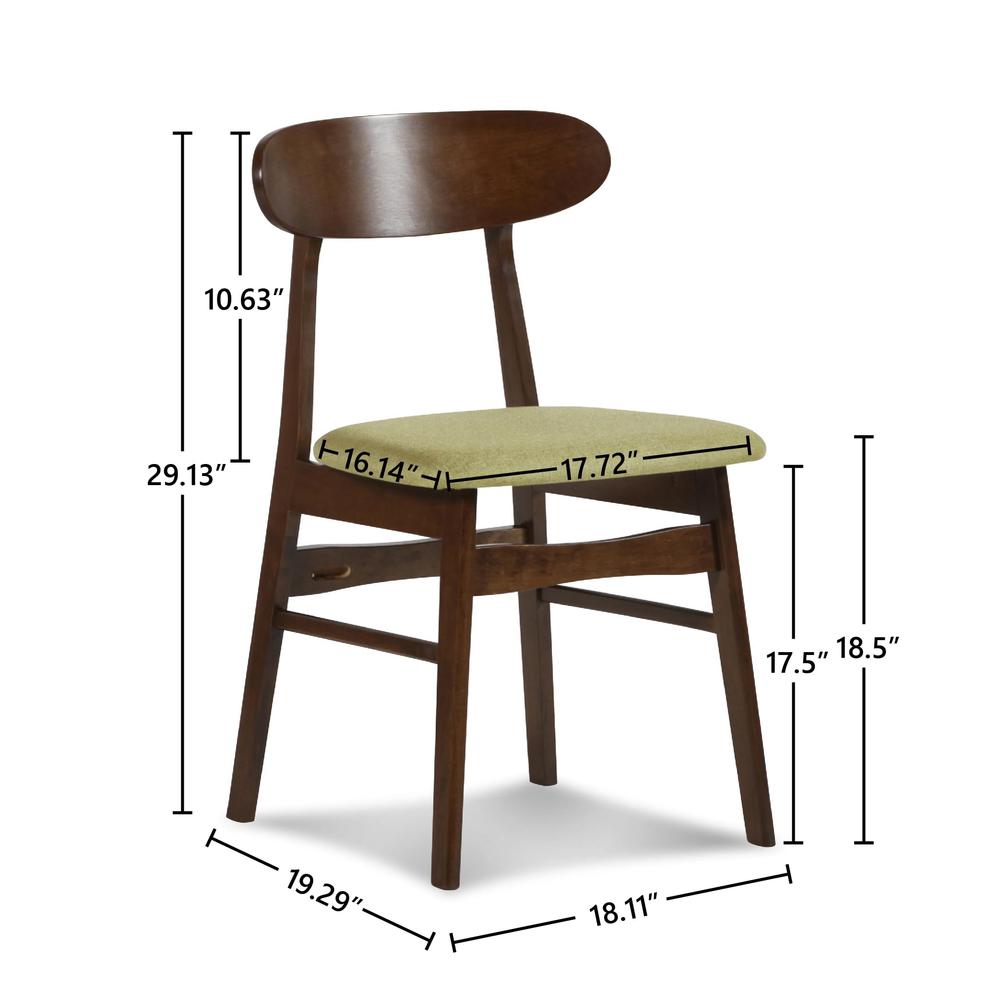 Morocco Green Solid Wood Dining Chair (Set of 6). Picture 7