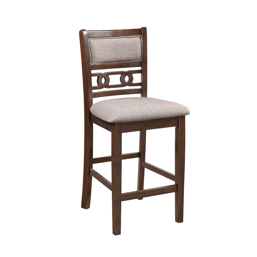 Furniture Gia Solid Wood Counter Table 2 Chairs in Cherry Brown. Picture 3