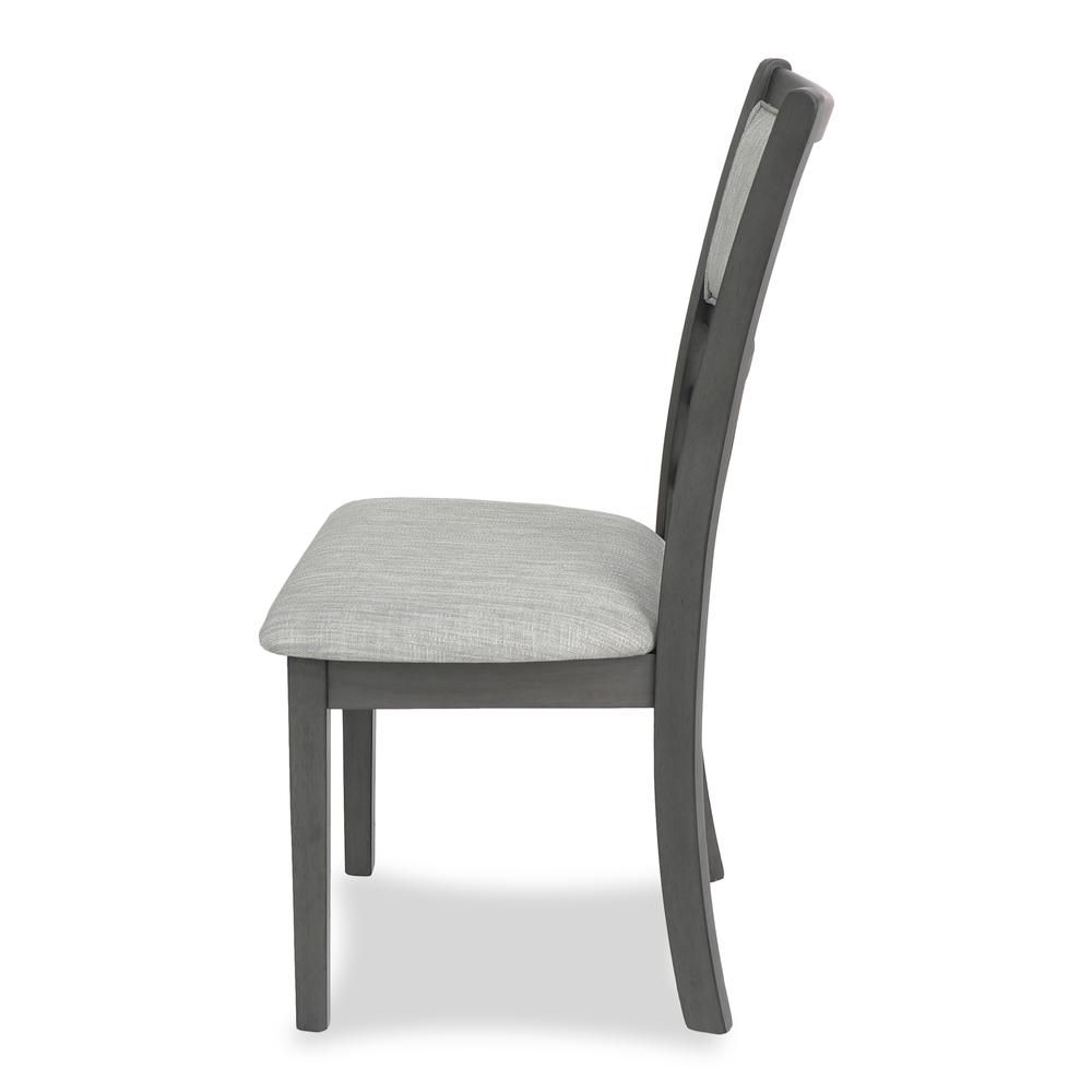 Furniture Mitchell 5-Piece Transitional Wood Dining Set in Gray. Picture 9
