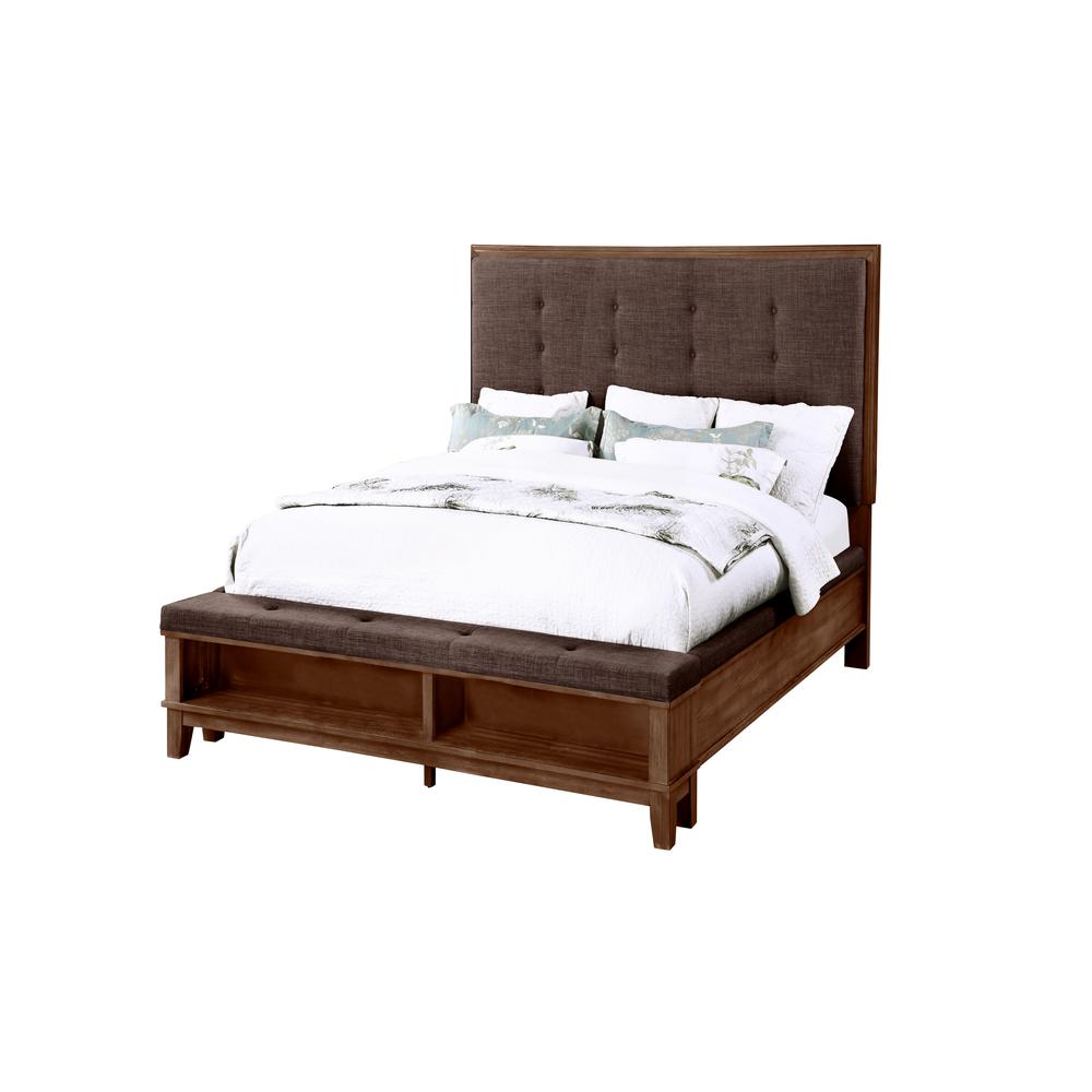 Cagney 4-Piece Queen Wood Bedroom Set with Chest in Chestnut. Picture 1