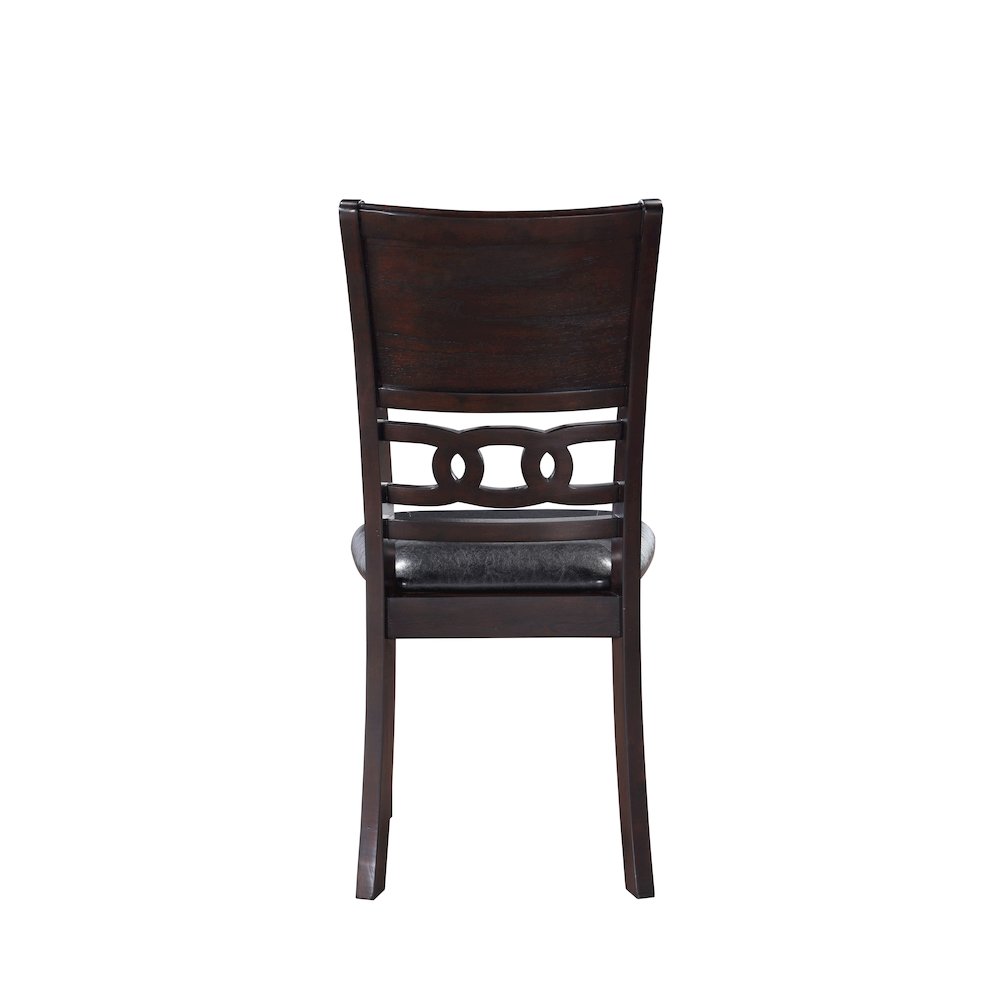 Gia 5-Piece 60" Wood Rectangular Dining Set with 4 Chairs in Ebony. Picture 4
