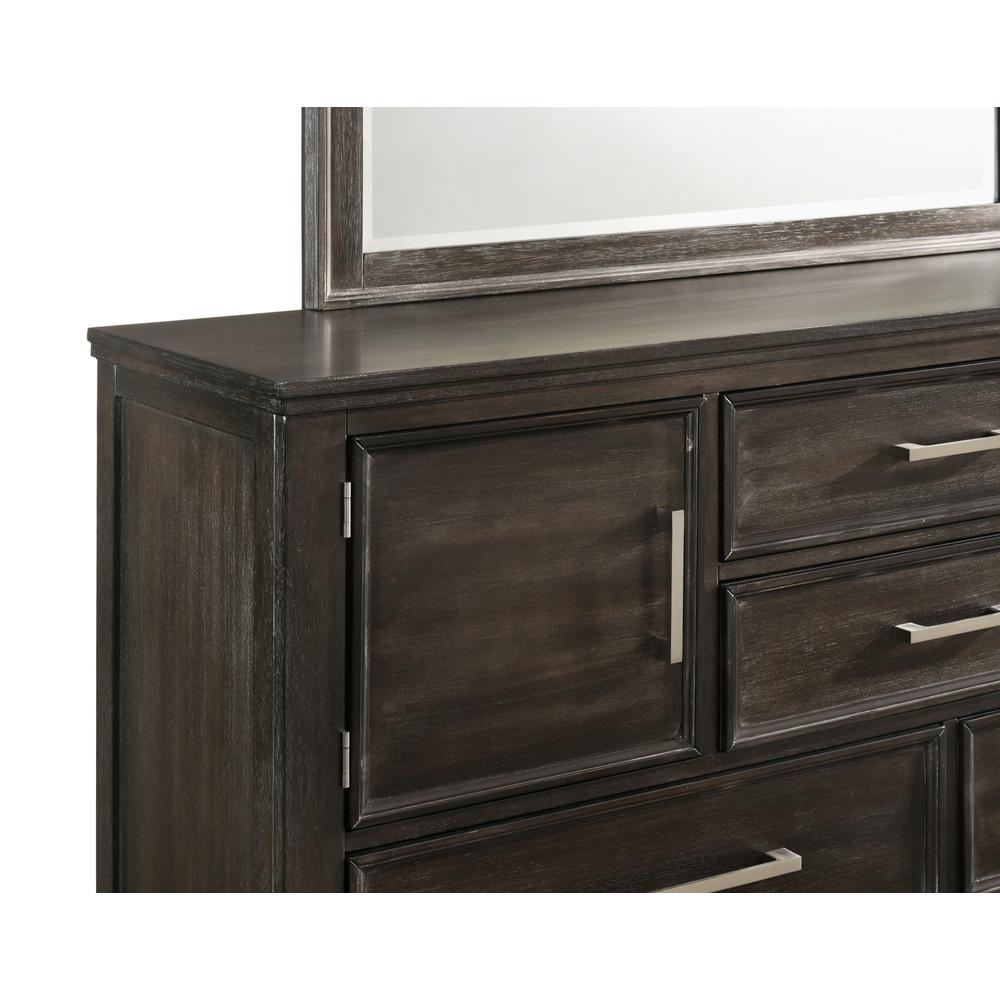 Furniture Andover Contemporary Solid Wood Dresser Doors in Nutmeg. Picture 5