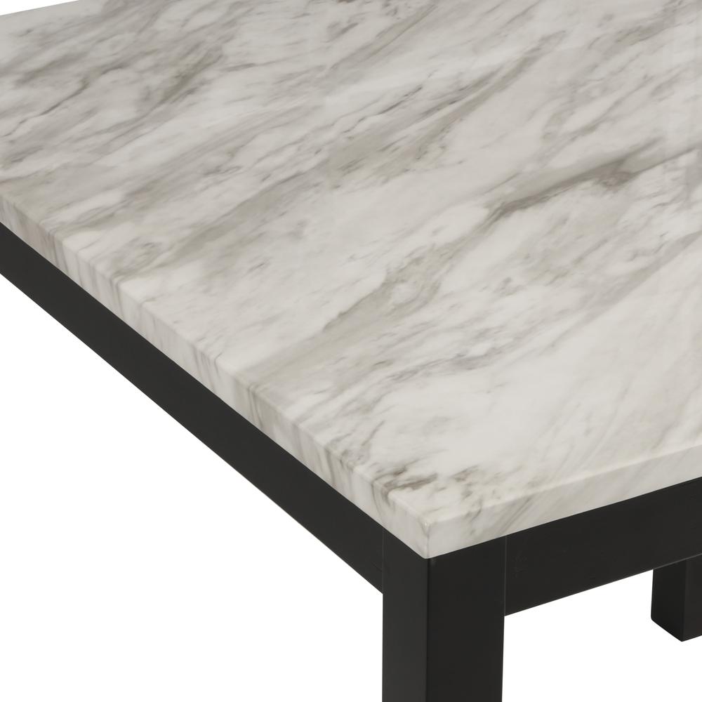 Furniture Celeste 5-Piece Faux Marble & Wood Counter Set in Black. Picture 7