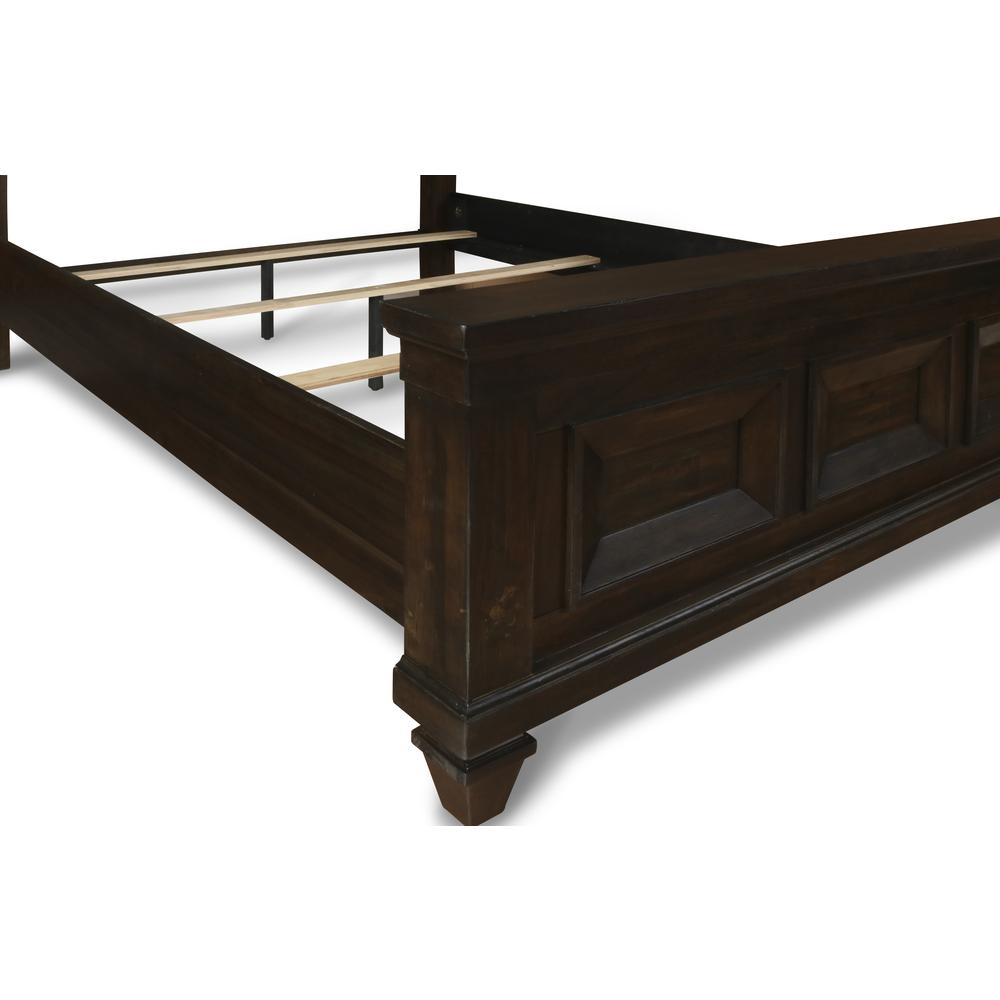 Furniture Sevilla Contemporary Wood Queen Bed in Walnut. Picture 5
