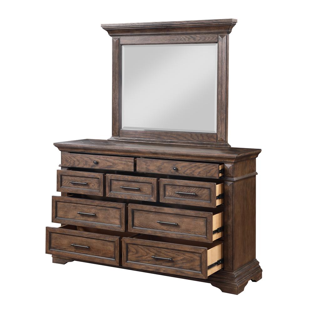 Furniture Mar Vista Traditional Solid Wood Dresser in Walnut. Picture 4