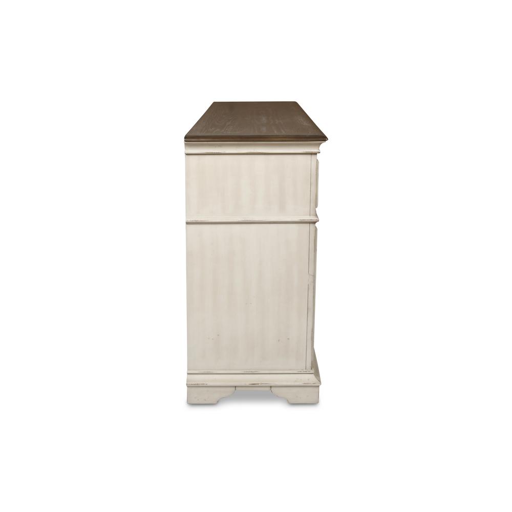 Furniture Anastasia 7-Drawer Solid Wood Dresser in Antique White. Picture 4