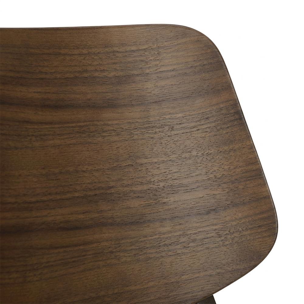 Wood Upholstered Counter Height Bar Stools for Kitchen Island, Walnut, Set of 2. Picture 7