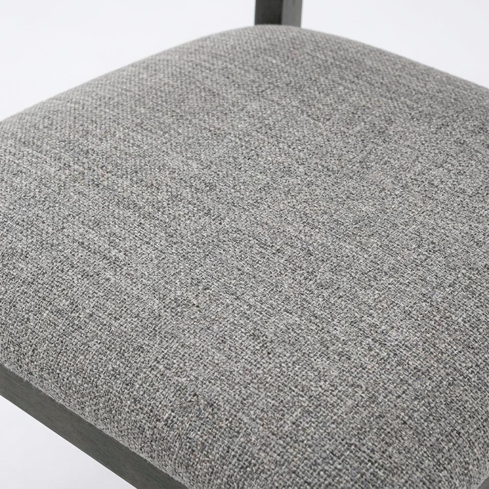 Solid Wood and Fabric-Upholstered Rustic Side Chair, Rustic Brown, Set of 2. Picture 7