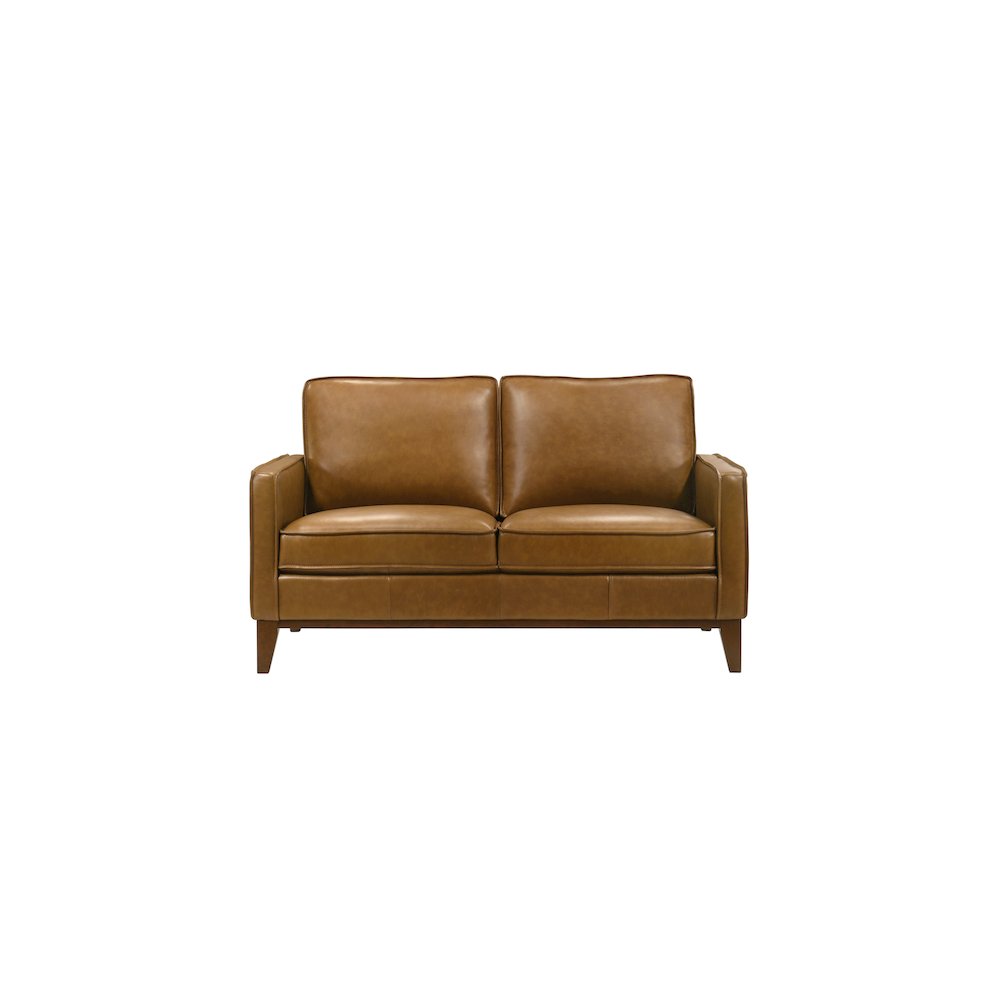 Caspar 2-Piece Leather Living Room Set, Caramel. Picture 2