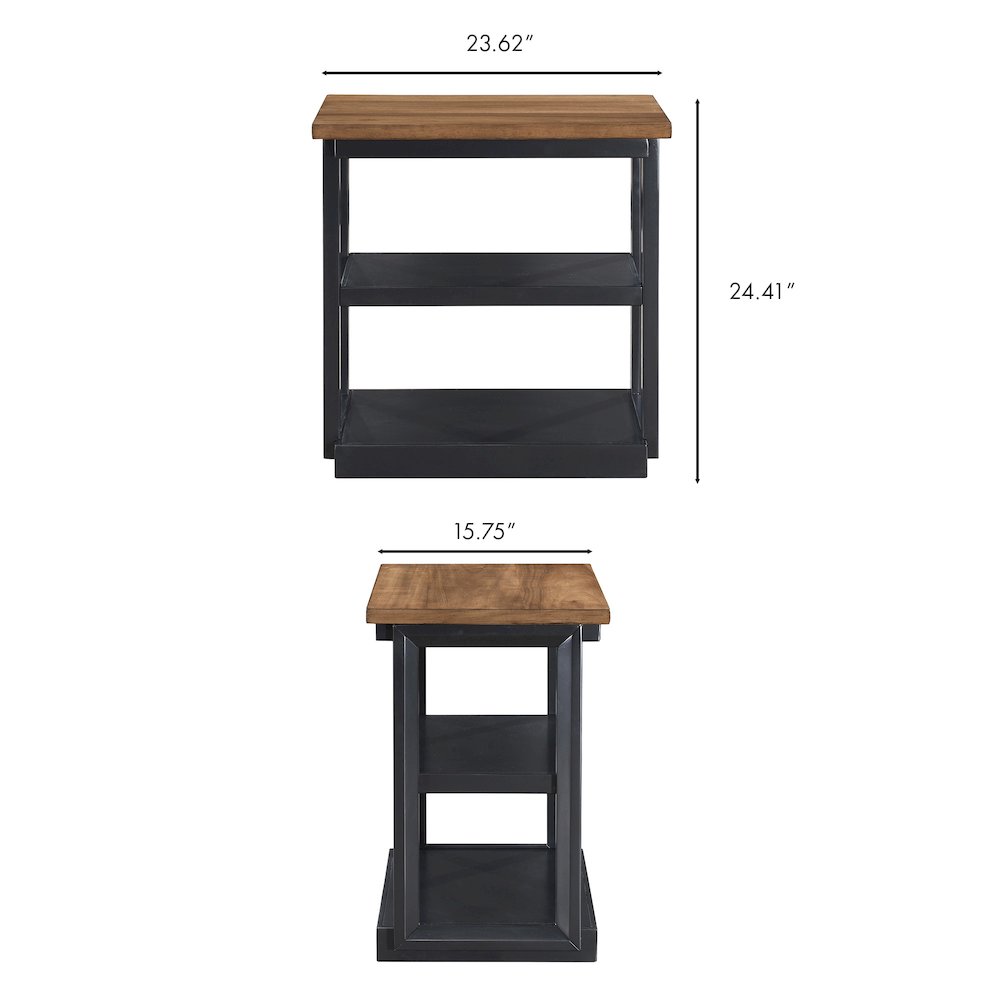 Decker 3-Piece Wood Occasional Table Set in Black/Brown. Picture 12