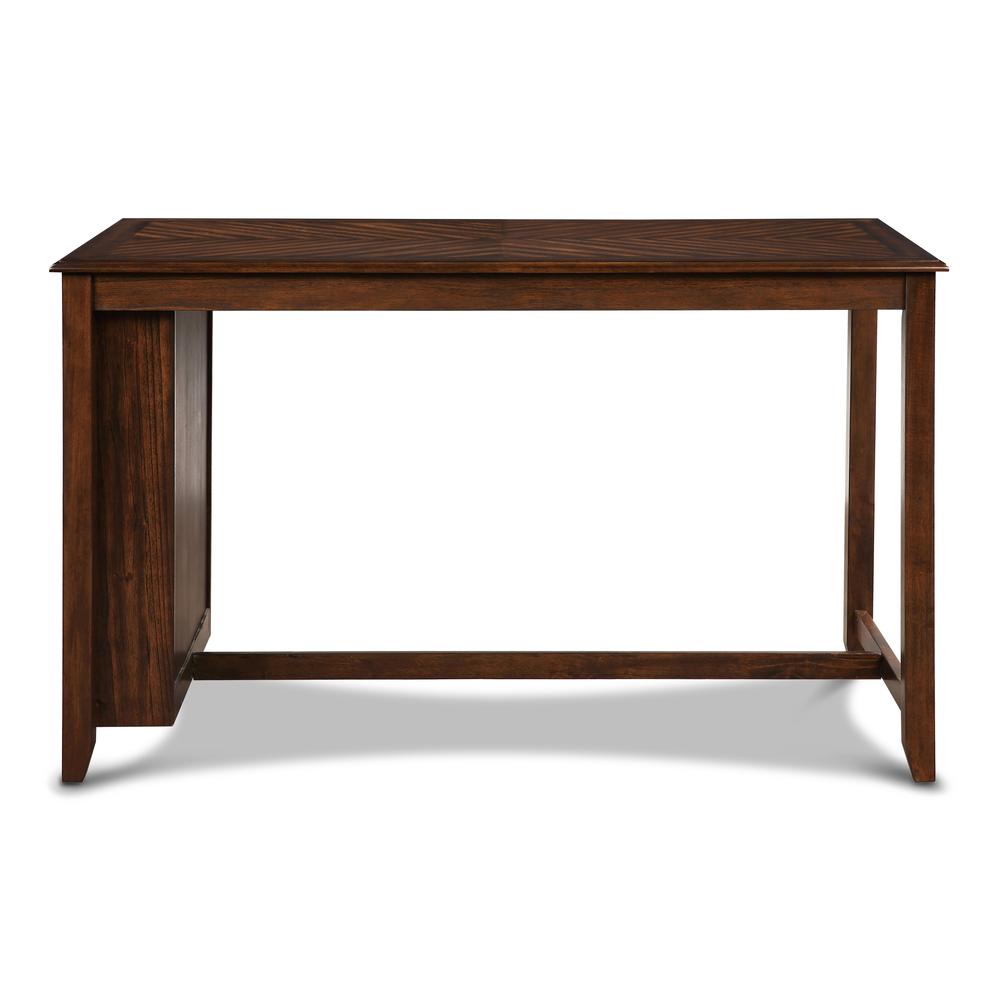 Amy 5-pc Wood Rectangle Counter Set with 4 Chairs in Cherry. Picture 3