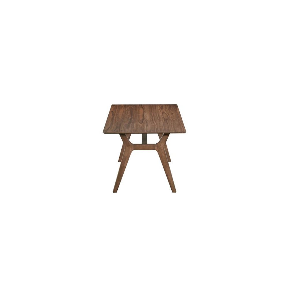 Thea 7-Piece Wood Rectangular Dining Table Set, Walnut. Picture 5