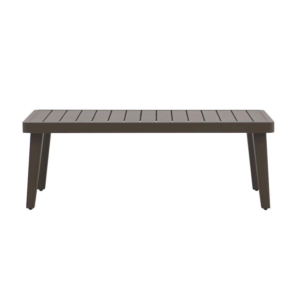 Brown Outdoor Sofa and Coffee Table Set with Ivory Cushions, Set of 2-pcs. Picture 9