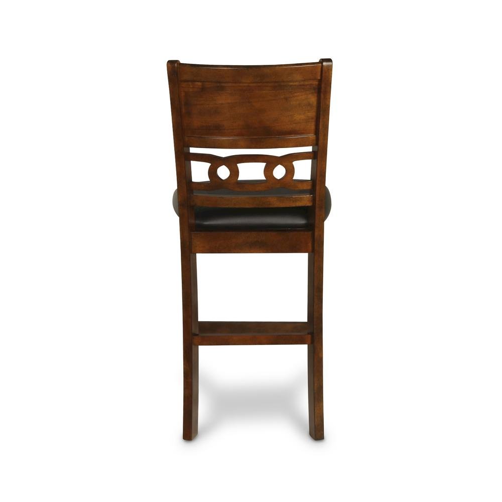 Brown Wood Dining Chairs Set Of 2, Faux Leather Farmhouse Style Dining Chairs. Picture 5