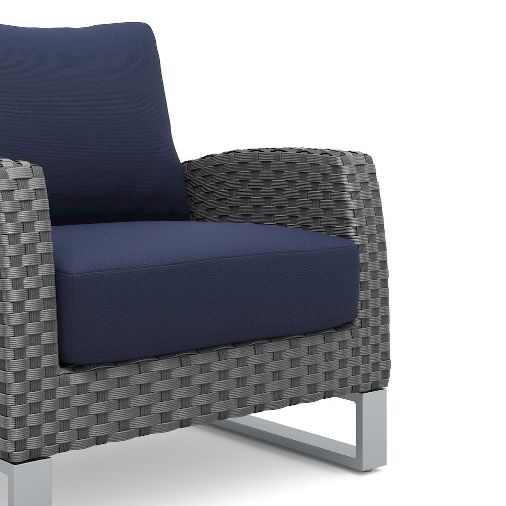 Outdoor Chairs Set of 2 Gray Aluminum Metal Patio Furniture Sets Chairs. Picture 5