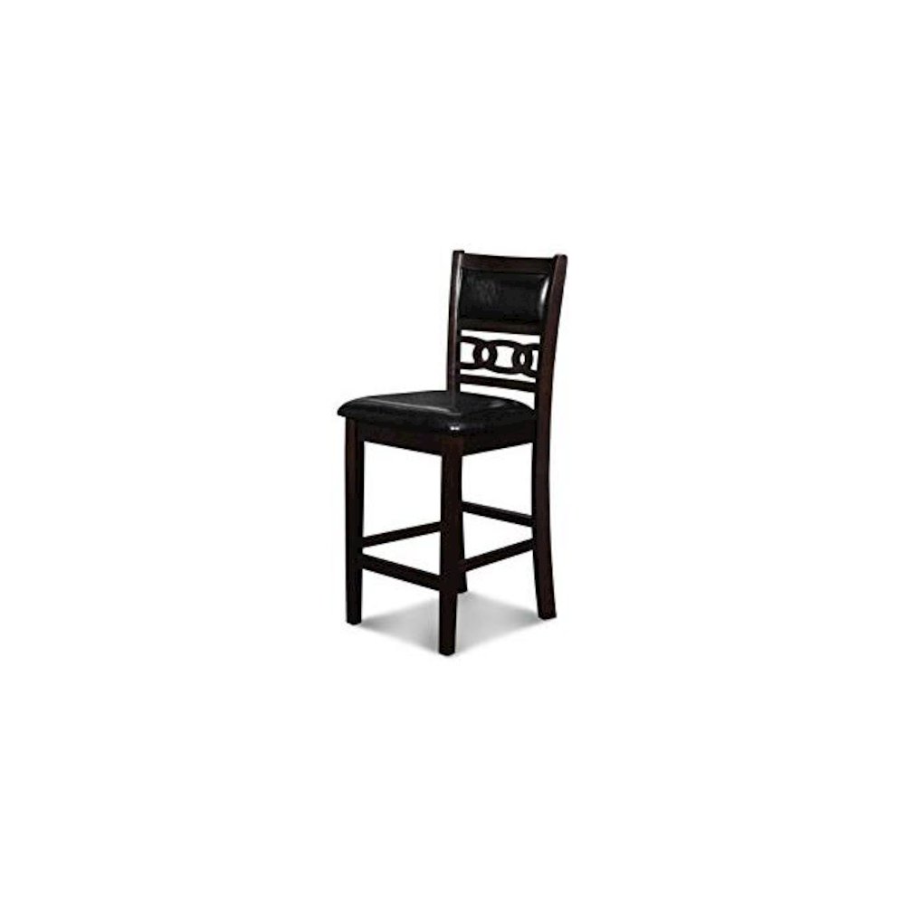 Gia Ebony Wood Counter Chair with PU Seat (Set of 4). Picture 5
