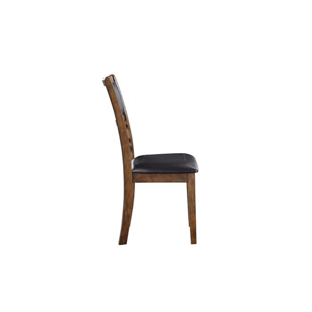 Gia Ebony Wood Dining Chair with PU Seat (Set of 4). Picture 4