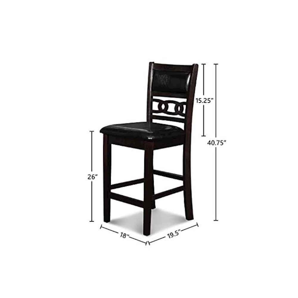 Gia Ebony Wood Counter Chair with PU Seat (Set of 4). Picture 10