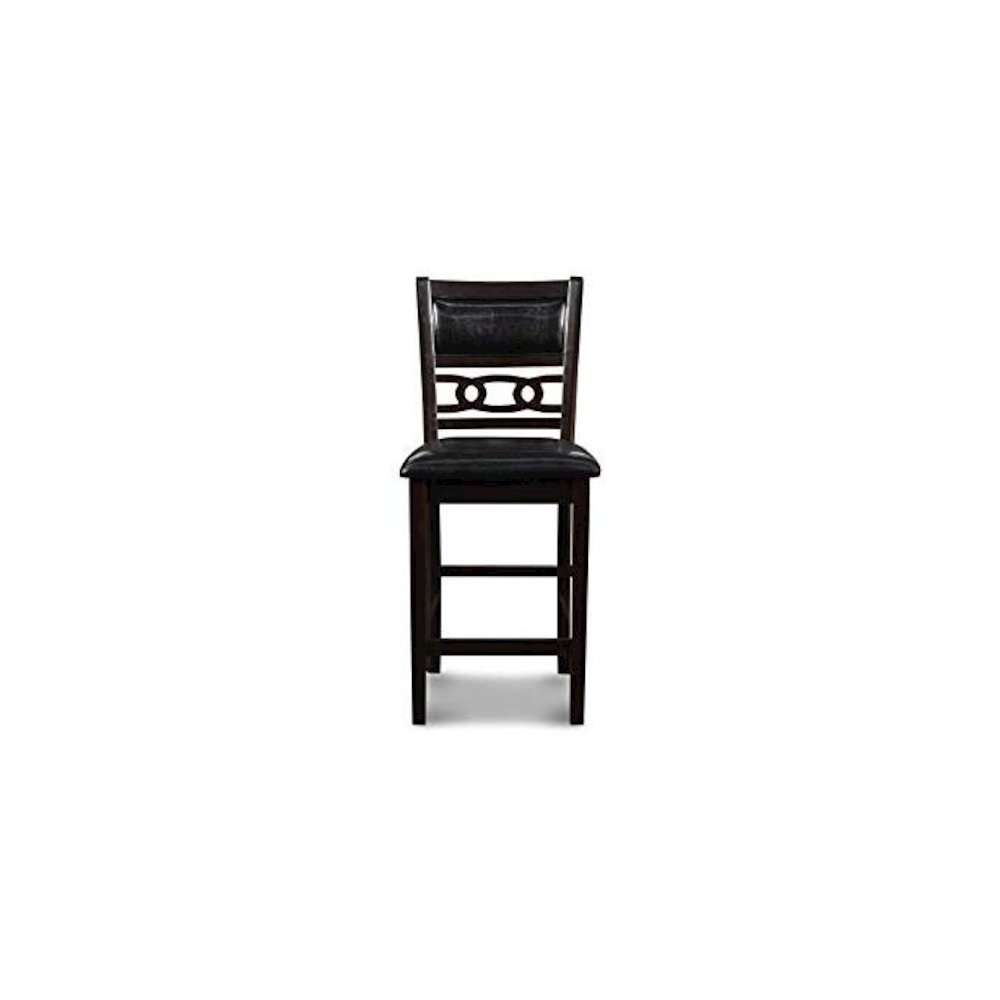 Gia Ebony Wood Counter Chair with PU Seat (Set of 4). Picture 6
